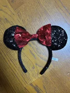 ミニー　カチューシャ 黒・赤