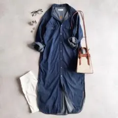 23区 大きいサイズ 44 DENIM ダンガリーシャツ デニムシャツ 119