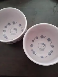 Hello Kitty ハイビスカスキティ　ロコモコどんぶり大2個 Hello Kitty ハイビスカスキティ ロコモコどんぶり大2個 Hello