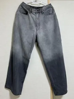 グラデーション デニムパンツ グレー Lサイズ