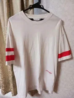 Calvin Klein Tシャツ ホワイト レッド M