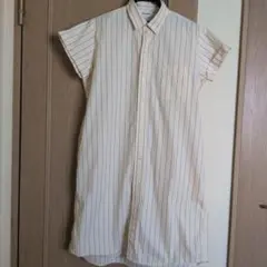 Gymphlex ストライプ 半袖シャツワンピース 14