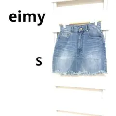 eimy エイミー デニムスカート【S】ミニスカート プリント タグ付き未使用