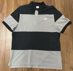 ⭐️NIKE ポロシャツ ブラック グレー ボーダー XXL