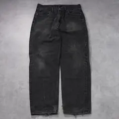 リーバイス550 Levis W34 ブラックデニムボトム 黒 古着 18730