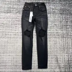 purple brandスキニーデニム ブラック