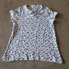プチバトー◇半袖カットソー　Tシャツ　ドット柄　ラメ　6ans 106cm