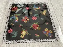 フェイラー　ハイジ　近沢レース店　ハイジレース付きハンカチ　ブラック　未使用品