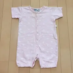 アニエスベー ロンパース カバーオールハート柄 ベビーフリーサイズ