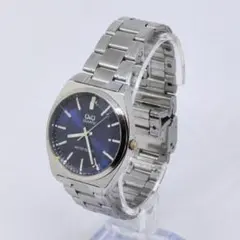 Q&Q QB78-212 ダイヤカット 三針クォーツ腕時計 電池新品