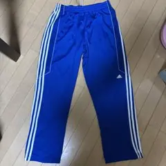 adidas ジャージトラックパンツ 青 3本ライン