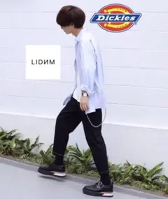 Dickies × LIDNM テーパードステッチパンツ M (BLACK)
