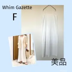 Whim Gazette ウィムガゼット キャミワンピース ホワイト F 美品