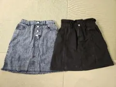 デニム ミニスカート 2点セット