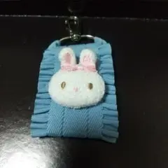 メゾピアノ立体ウサギリメイク付き水色チャーム