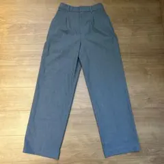 タックワイドパンツS 丈長め グレー