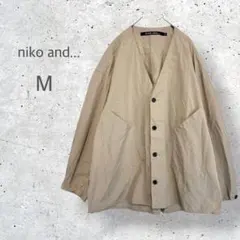 【niko and...】　ノーカラーシャツ　カーディガン　ドロップショルダーのサムネイル