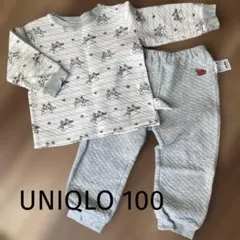 UNIQLO ノンタン キルト 長袖 パジャマ 上下セット 100cm