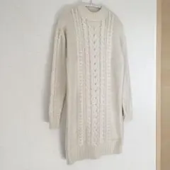 UNIQLO ユニクロ　ニットワンピース　ニット　ワンピ　ケーブルニット　L