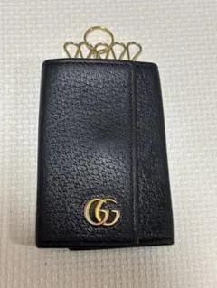 美品】GUCCI ブラックレザーキーケース 蜂モチーフ - メルカリ