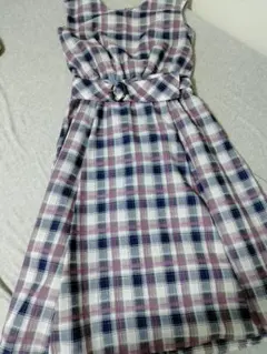 Apawearser-riche チェック柄ノースリーブワンピース サイズ2