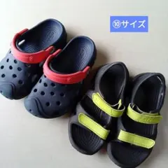 Crocs キッズ用サンダル ⑩サイズ2足