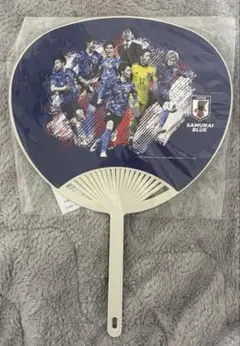 サッカー日本代表　SAMURAI BLUE 非売品記念うちわ