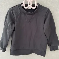 110cm /無地/男女兼用/綿100％/長袖/ダークグレー /黒/トレーナー