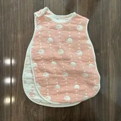 ベビー スリーパー ピンク ガーゼ素材