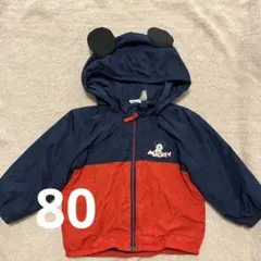 ミッキー耳付きコート80