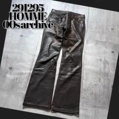 00s 291295=HOMME leather flare pants y2kのサムネイル