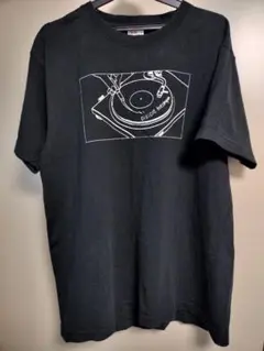 おいしくるメロンパン レコードTシャツ ブラック Lサイズ