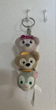 【香港ディズニー ツムツム キーホルダー】ダッフィー シェリーメイ ジェラトーニ