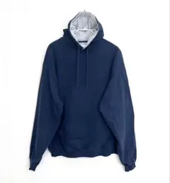 Champion ネイビー フード付きパーカー 2XL