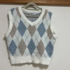 アベイル　CHIPCLIP ニットベスト　アーガイル