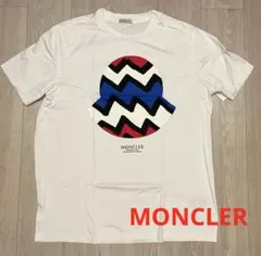 極美品 MONCLER 2022 Tシャツ ホワイト M 国内正規品 3S617 - メルカリ