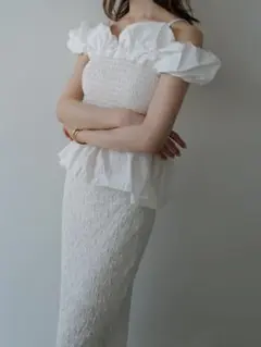 maison celon frilly tiered dress - メルカリ