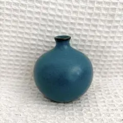 一輪挿し 花瓶 陶器 ブルー