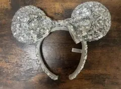 ディズニー カチューシャ スパンコール シルバー