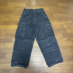 ジャーナルスタンダード ブラックデニム カーゴパンツ ワイドシルエットのサムネイル