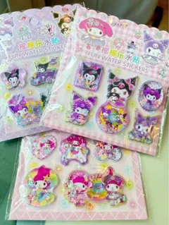 水に浮くシール 3セット ウォーターシール