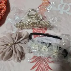 ヘアアクセサリーセット 花・星モチーフ　３点