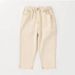 プティマイン レースアップデニム アイボリー 120