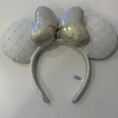 ディズニー ミニー カチューシャ キルティング ホワイト