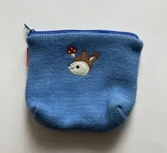 平成レトロ サンエックス バンビ 刺繍 ポーチ ニット ファンシー 希少品 レアのサムネイル