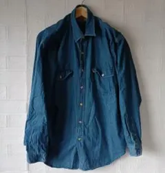 〈希少〉OLD UNIQLO　オールドユニクロ　デニムシャツ　緑タグ　サイズL