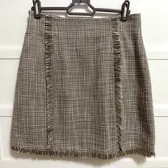 SLY LINEN TWEED スカート フリンジ スカート　ミニスカート