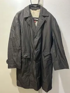 ミリタリージャケット ロング丈 カーキ 防寒 メンズ L相当 古着訳あり