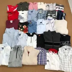 M10　アメリカ古着　ブランドミックス　長袖　シャツ等　30着セット　まとめ売り
