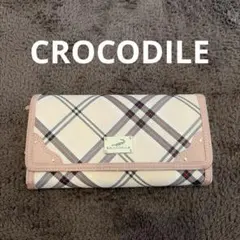 CROCODILE クロコダイル　長財布 チェック柄 ベージュ系のサムネイル